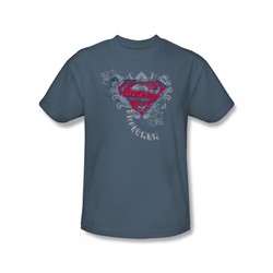Superman - Stars And Chains Adult T-Shirt In Slate