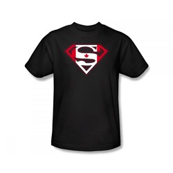 Superman - Canadian Shield Slim Fit Adult T-Shirt In Black