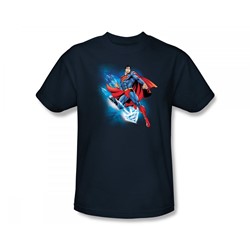 Superman - Crystalize Slim Fit Adult T-Shirt In Navy
