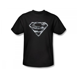 Superman - Smoking Shield Slim Fit Adult T-Shirt In Black