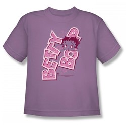 Betty Boop - Betty Tilt Big Boys T-Shirt In Lavender