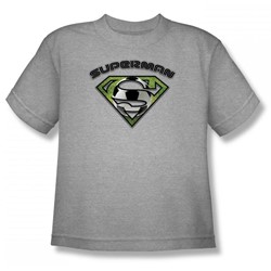 Superman - Soccer Shield Big Boys T-Shirt In Heather