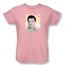 Elvis - Matinee Idol Womens T-Shirt In Pink