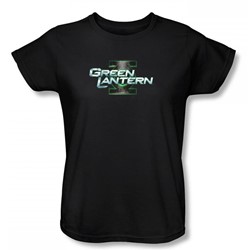 Green Lantern - Movie Logo Womens T-Shirt In Black