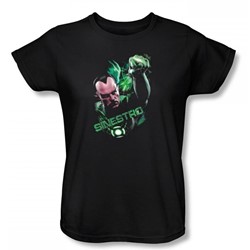 Green Lantern - Sinestro Ring Womens T-Shirt In Black