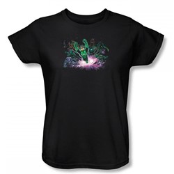 Green Lantern - Leading The Way Womens T-Shirt In Black