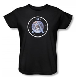 Stargate: Sg 1 - Earth Emblem Womens T-Shirt In Black