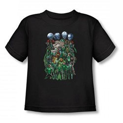 Green Lantern - Corps Croup Shot Toddler T-Shirt In Black