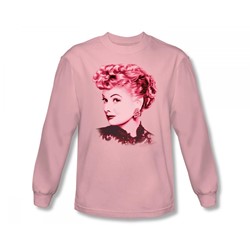 I Love Lucy - Beautiful Adult L/S T-Shirt In Pink