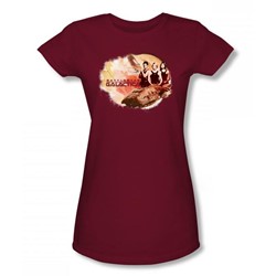 Battlestar Galactica - Galactica Pilots Juniors T-Shirt In Cardinal