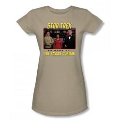 Star Trek - St / The Savage Curtain Juniors T-Shirt In Sand