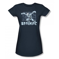 Dc Comics - Braniac Juniors T-Shirt In Slate