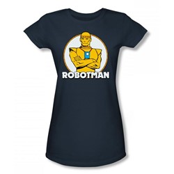Dc Comics - Robotman Juniors T-Shirt In Slate