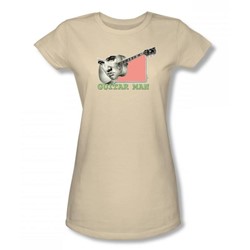 Elvis - Guitar Man Juniors T-Shirt In Cream
