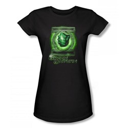 Green Lantern - Break Through Juniors T-Shirt In Black