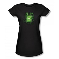 Green Lantern - Power Readings Juniors T-Shirt In Black