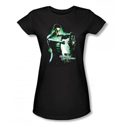 Green Lantern - Hal & Battery Juniors T-Shirt In Black