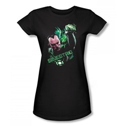 Green Lantern - Sinestro Ring Juniors T-Shirt In Black