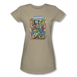 Justice League - Most Important Man Juniors T-Shirt In Sand