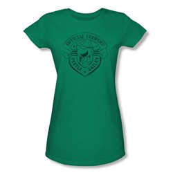 Sunday Funnies - Official Badge Juniors T-Shirt In Kelly Green