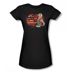 Stargate Sg-1 - Arm Wrestle Juniors / Girls T-Shirt In Black