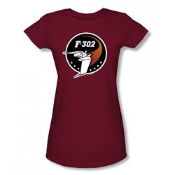 Stargate Sg-1 - F302 Logo Juniors / Girls T-Shirt In Cardinal