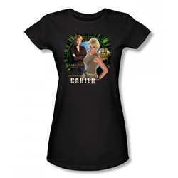 Stargate Sg-1 - Samantha Carter Juniors T-Shirt In Black