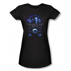Stargate Sg-1 - Stargate Command Juniors T-Shirt In Black