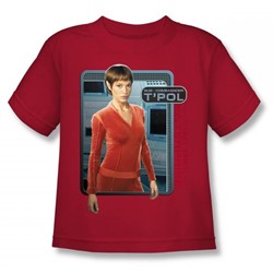 Star Trek - St: Enterprise / T'Pol Little Boys T-Shirt In Red