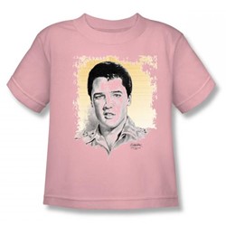 Elvis - Matinee Idol Little Boys T-Shirt In Pink