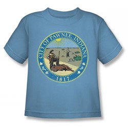 Nbc - Distressed Pawnee Seal Little Boys T-Shirt In Slate