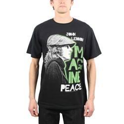 John Lennon - Mens Imagine Peace Mens T T-Shirt In Black