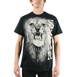 Santana - Mens White Lion T-shirt in Black