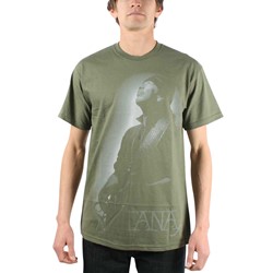 Santana - Mens Shimmer   T-shirt in Olive