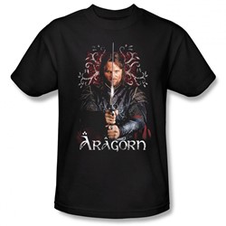 Lord Of The Rings - Aragorn Adult  Short Sleeve T-Shirt In Black