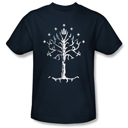 Lord Of The Rings - Tree Of Gondor Adult Heather T-Shirt In Navy