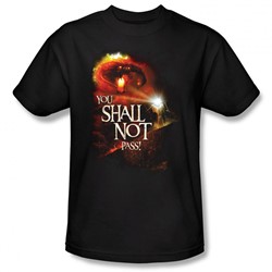 Lord Of The Rings - You Shall Not Pass Adult  Short Sleeve T-Shirt In Black
