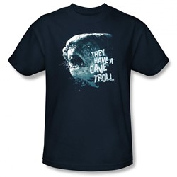 Lord Of The Rings - Cave Troll Adult Heather T-Shirt In Navy