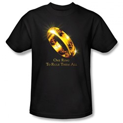 Lord Of The Rings - One Ring Adult Heather T-Shirt In Black