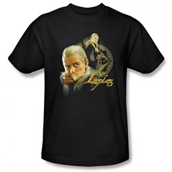 Lord Of The Rings - Legolas Adult Heather T-Shirt In Black