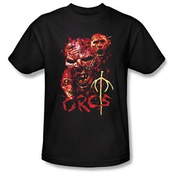 Lord Of The Rings - Orcs Adult  Short Sleeve T-Shirt In Black