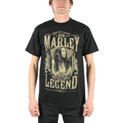 Bob Marley - Rebel Legend Adult T-Shirt in Black