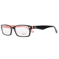 Ray-Ban - Mens Acetate Optical Frames in Top Black/Red Logo
