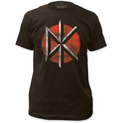 Dead Kennedys - Mens Distressed Logo Fitted T-Shirt in Black