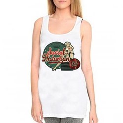 Social Distortion - Womens Tattooed Lady Tank Top in White