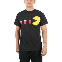 Pac-Man - Mens Red Cup Power Up T-shirt in Black