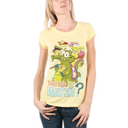 Where's the Water - Womens Character Scoop Neck T-shirt in Yellow