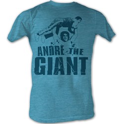 Andre The Giant - Mens Andre Blue T-Shirt In Turquoise Heather