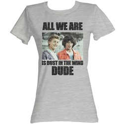 Bill And Ted - Womens Dustin T. Wind T-Shirt In Gray Heather