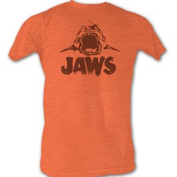 Jaws - Mens Jaws Neon T-Shirt In Neon Peach Heather